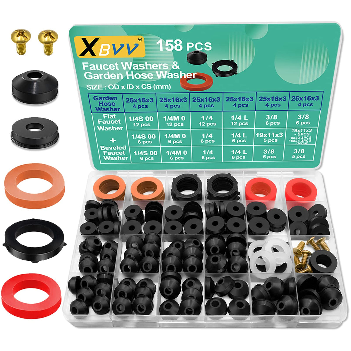XBVV 20 Sizes O Rings O Rings Rubber Assorted Seal Kit