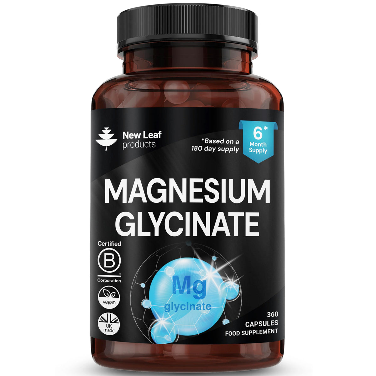 Magnesium Glycinate Capsule - 208mg Elemental of 1040mg, 120 Capsules