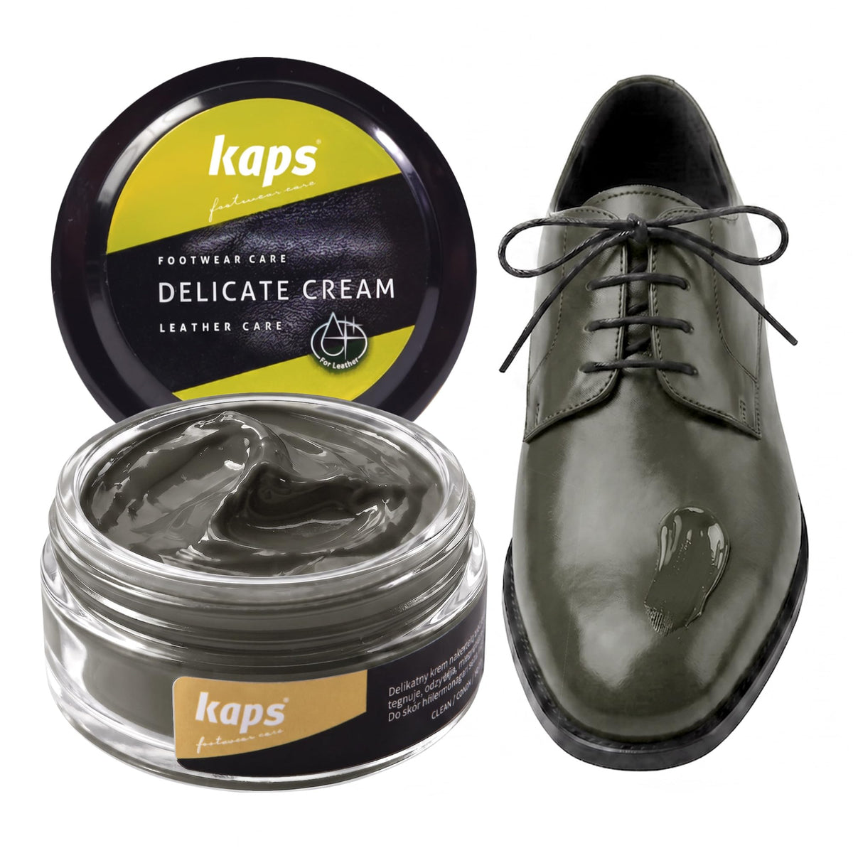 Leather Shoe Cream Polish & Conditioner, Kaps 50ml