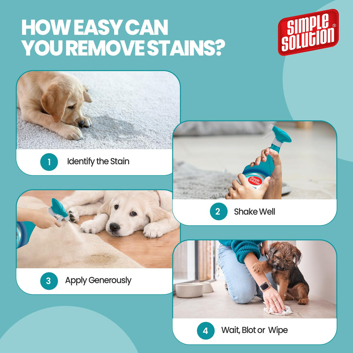 Simple Solution Pet Stain and Odour Remover for Cats 4 litre