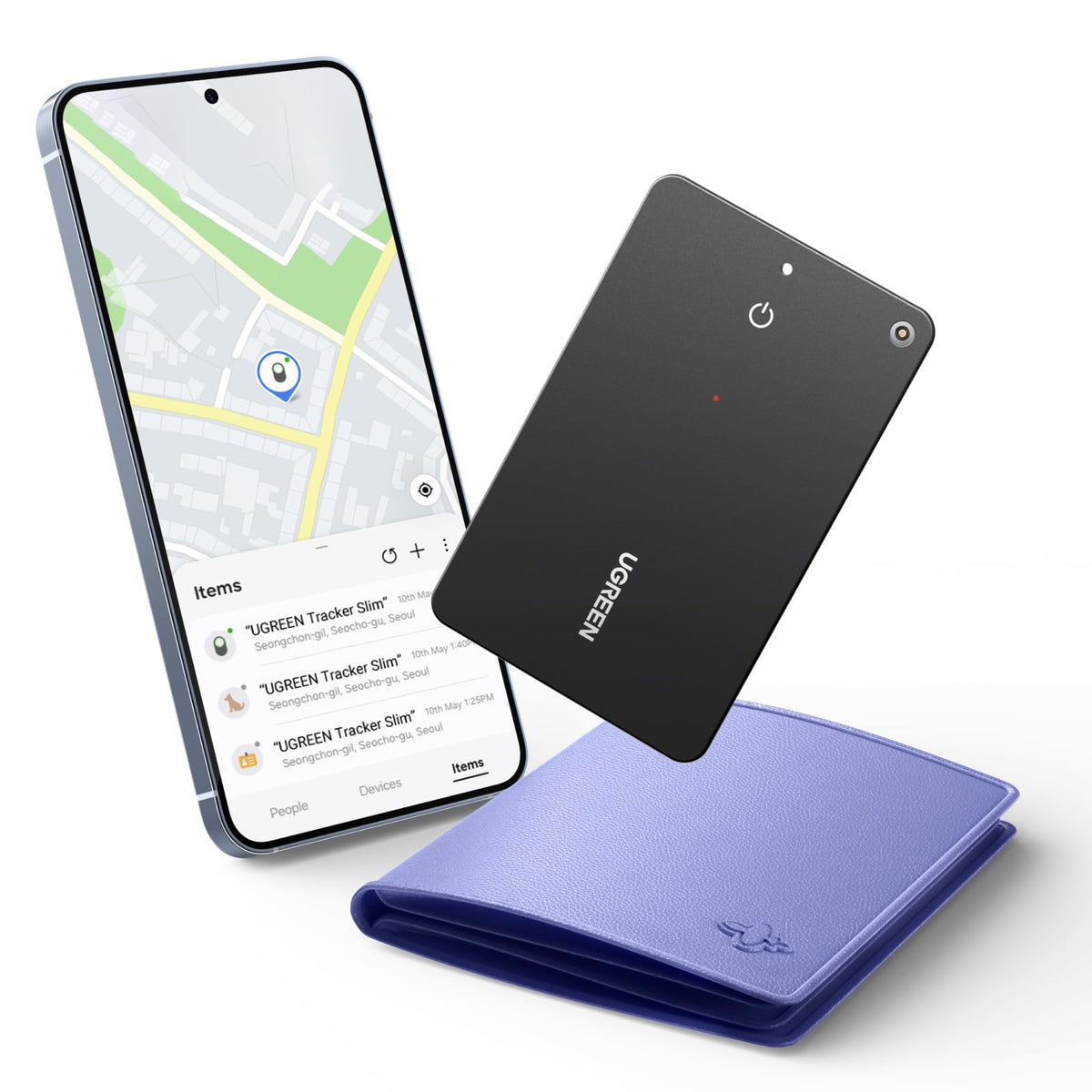 UGREEN FineTrack Slim Wallet Tracker for Apple Find My (iOS only), 1.7mm