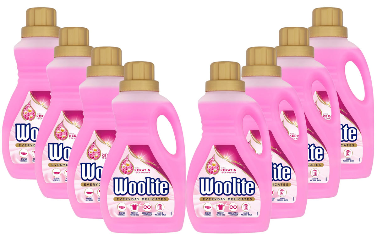 Woolite Laundry Detergent Liquid, 750ml, Pack of 4, For Delicates, Hand & Machine Wash, 48 Washes
