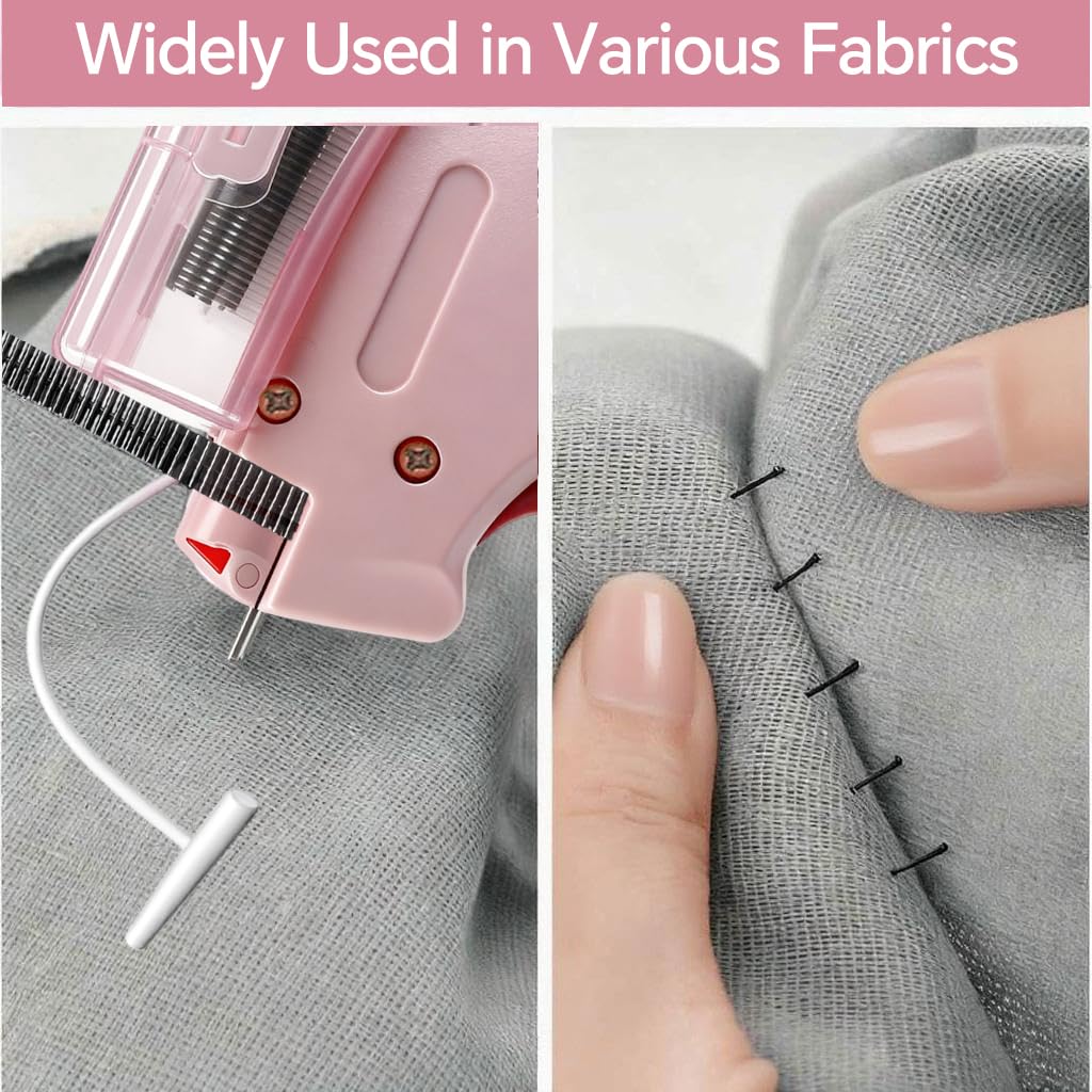 Stitchy Quick Clothing Fixer, Mini Stitch Gun for Clothes, Clothing Stitch Tagging Gun with Case,Stitchy Tool with 6 Needles,1500 Black & 1500 White 5mm Micro Fasteners