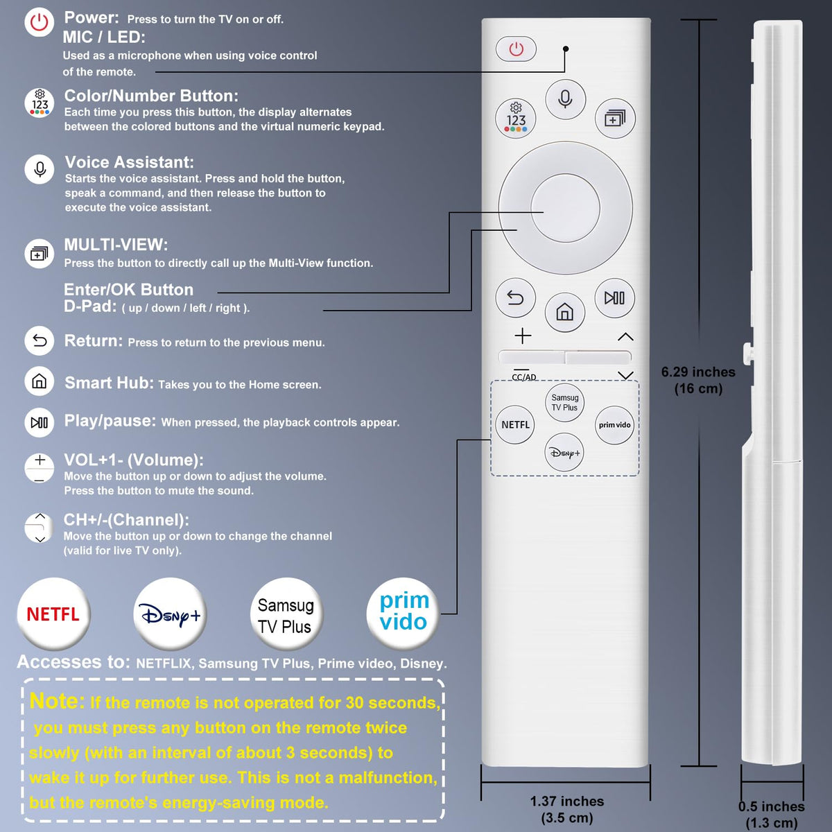 Gvirtue 【Pack of 2】Replacement Remote Control Compatible with Roku Box Model: Roku 1, Roku 2(HD, XD, XS), Roku 3, Roku LT, HD, XD, XDS, Roku N1, Roku Express, Roku Express+