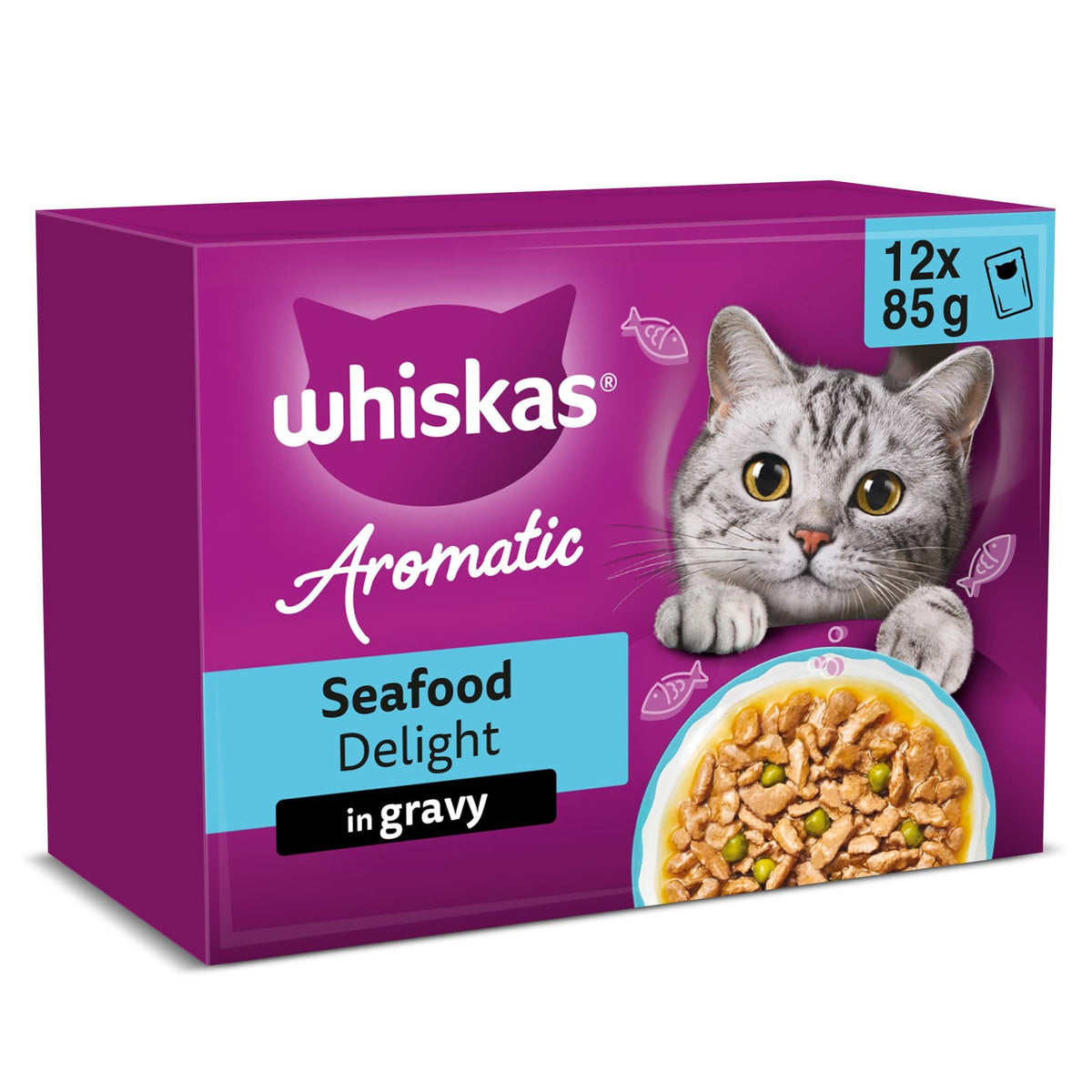 WHISKAS AROMATIC Adult Wet Cat Food in Gravy 40x85g Fragrant Fusions