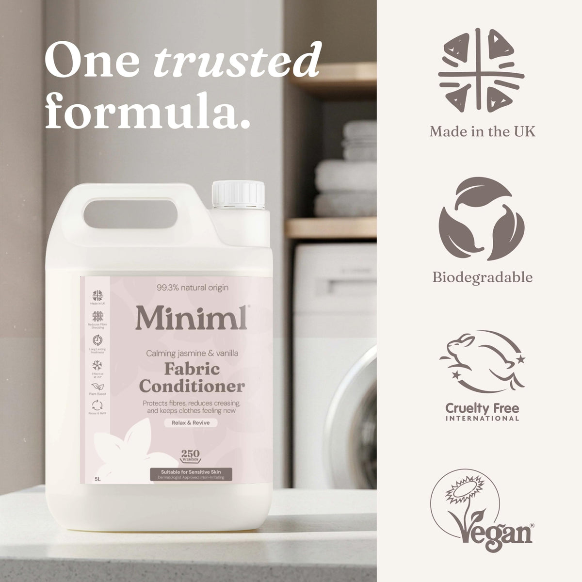Miniml Eco Fabric Softener & Conditioner 5L Refill – Fresh Linen