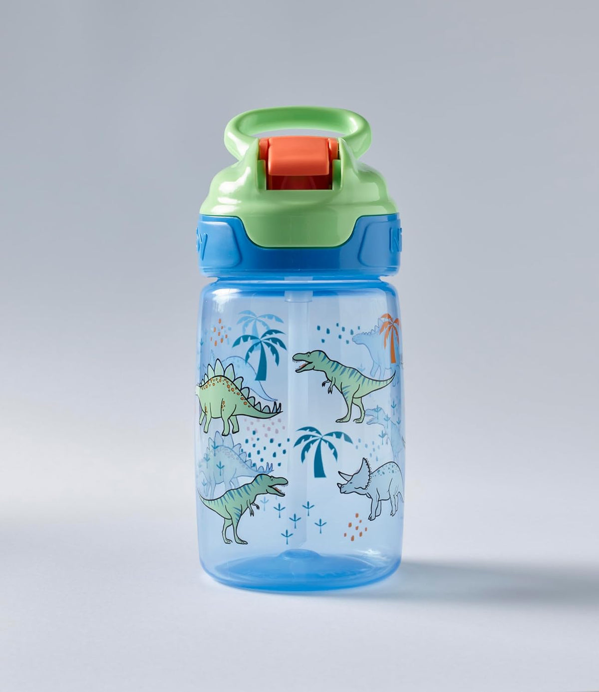 Nuby Incredible Gulp Water Bottle, 2-Pack, 360ml, 18M+, Jurassic