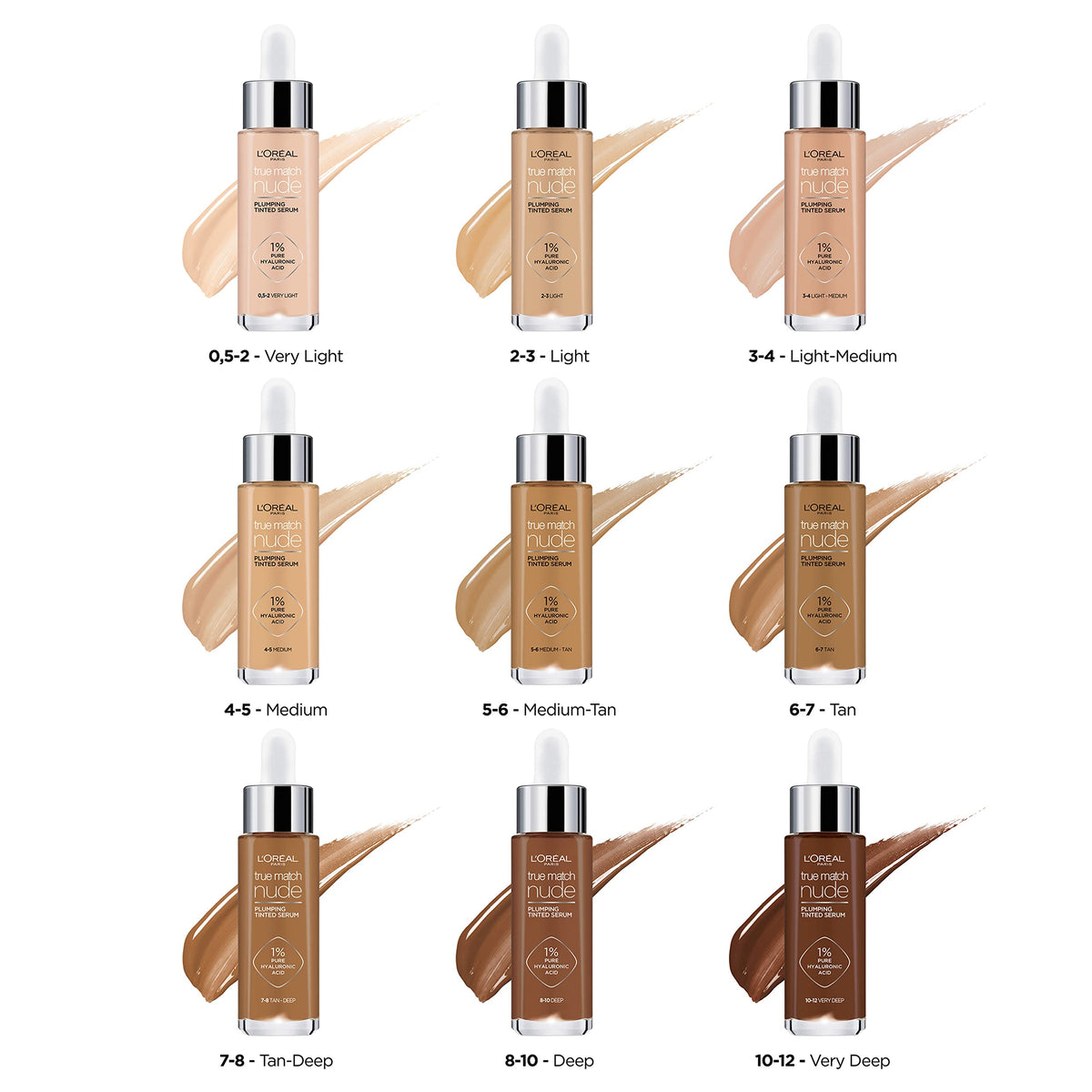 L'Oréal Paris Nude Plumping Tinted Serum with Hyaluronic Acid, Shade 4-5
