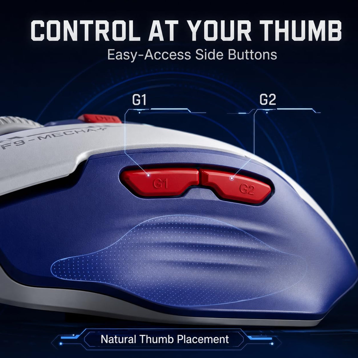 INPHIC A9 V2 Explorer Wireless Gaming Mouse, 12800 DPI Silent Mouse