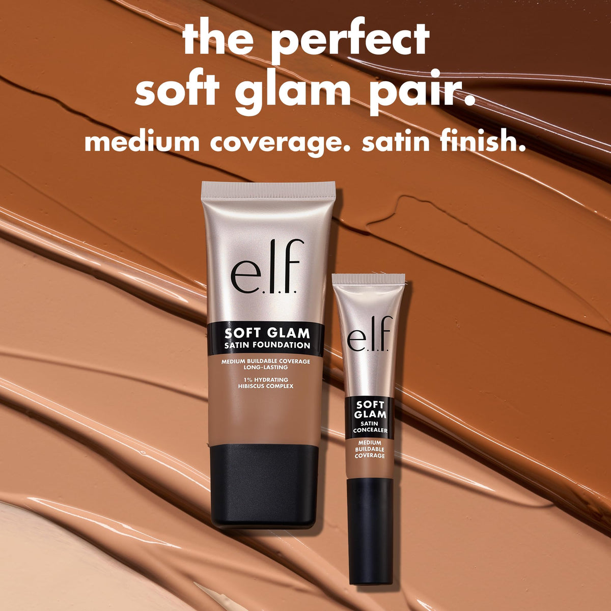 e.l.f. Soft Glam Satin Concealer, Medium Coverage for Blemishes & Under-Eye, Crease-Resistant, Long-Lasting, Vegan & Cruelty-Free, 10 Fair Cool