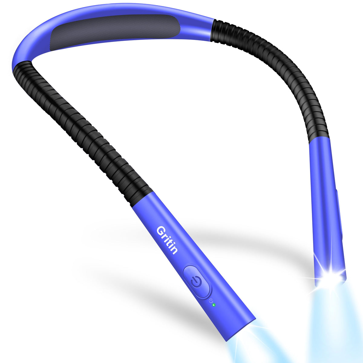 Gritin Book Light, Eye Caring 4-Color&5-Brightness Neck Light Reading Lamp