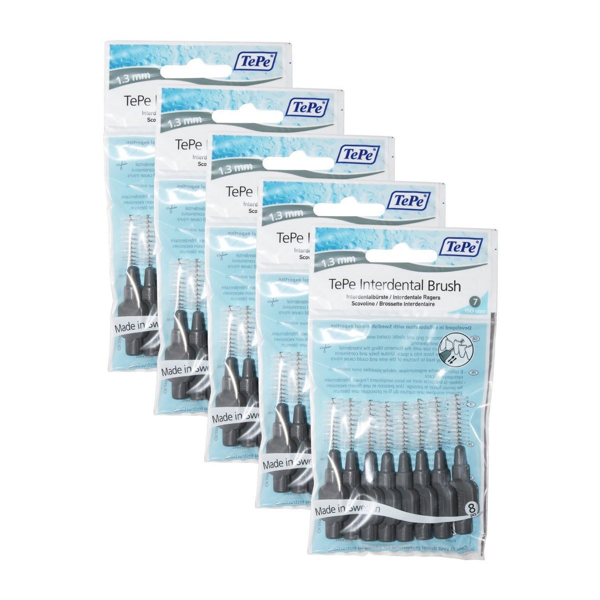 TePe Interdental Brush, Original, Blue, 0.6mm/ISO 3, 8pcs