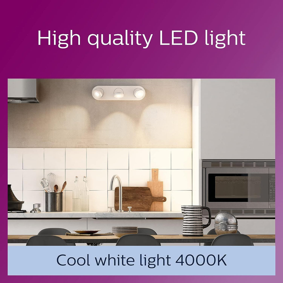 PHILIPS Classic Spotlight LED Bulb, GU10, Pack of 6