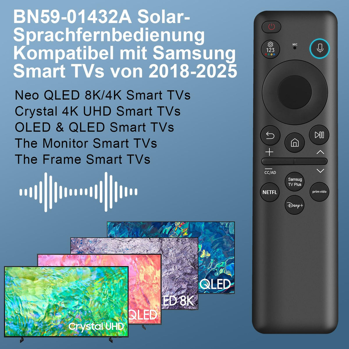 for-LG-Magic-Remote, Gvirtue Solar Voice Remote Control for-LG-Smart TV