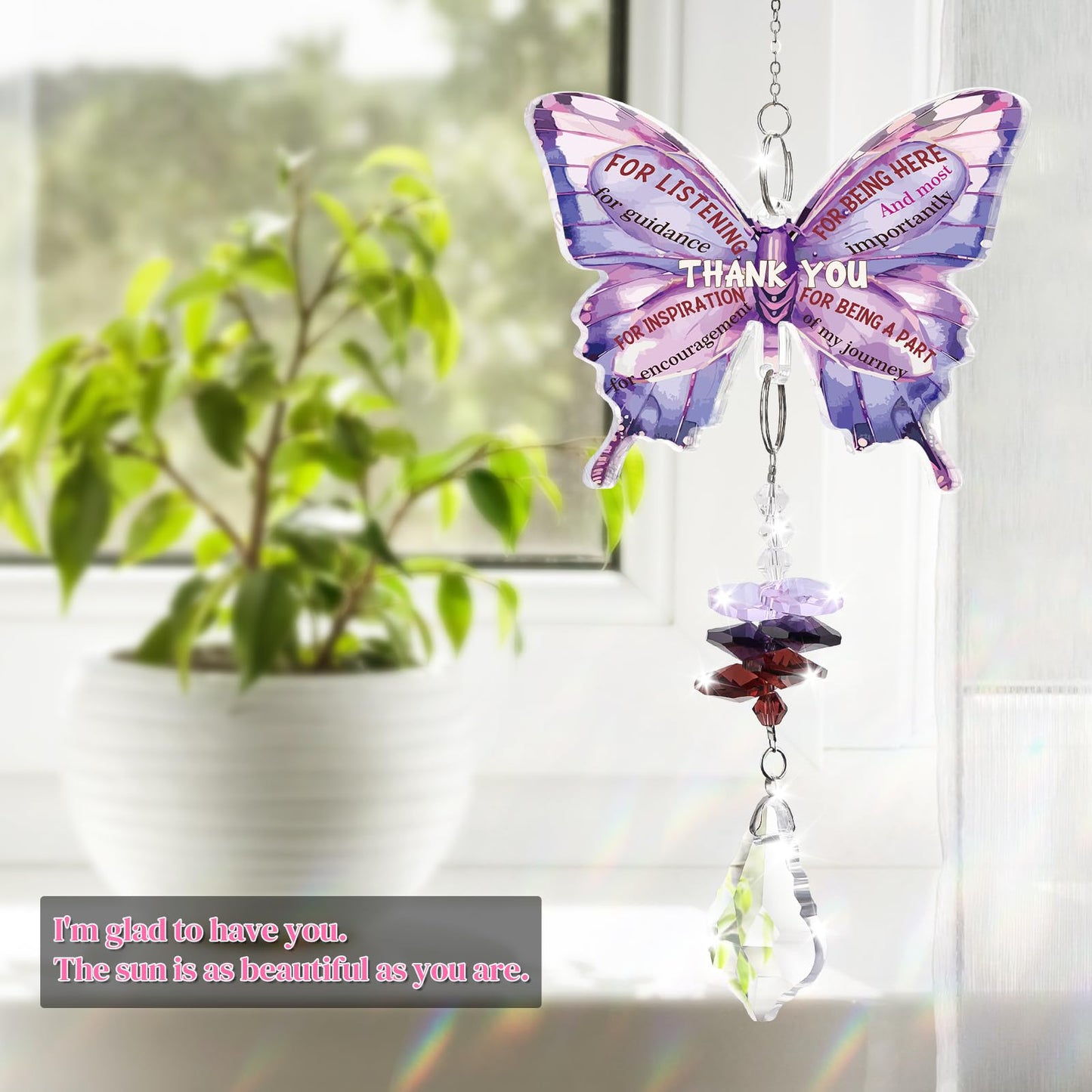 Teacher Gifts for Women, Acrylic Hanging Decoration Thank You Teacher Gifts, Appreciation Gift for Teacher Mentor, Perfect for Teachers Day, Christmas, Birthday,End of The Year