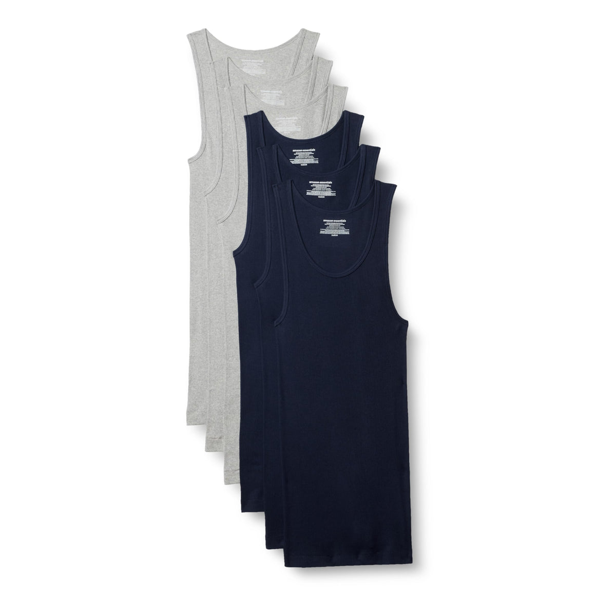 Amazon Essentials Men's Lightweight Tank Undershirts, Pack of 6