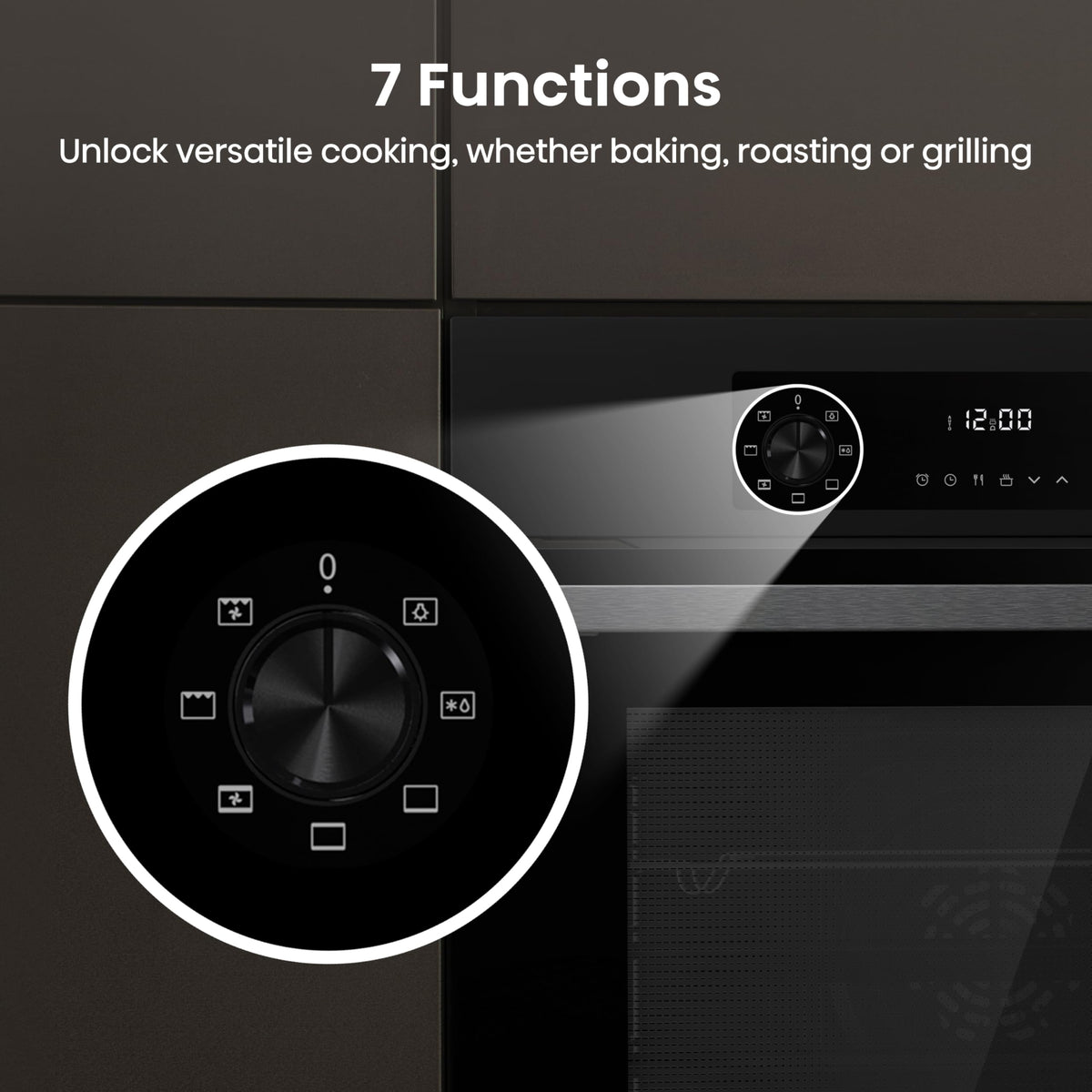 Hisense BI62020ABGUK - Built-in 60L Electric Single Oven - Black - 530x595x595 mm (DxWxH) - A Rated, Extra Large