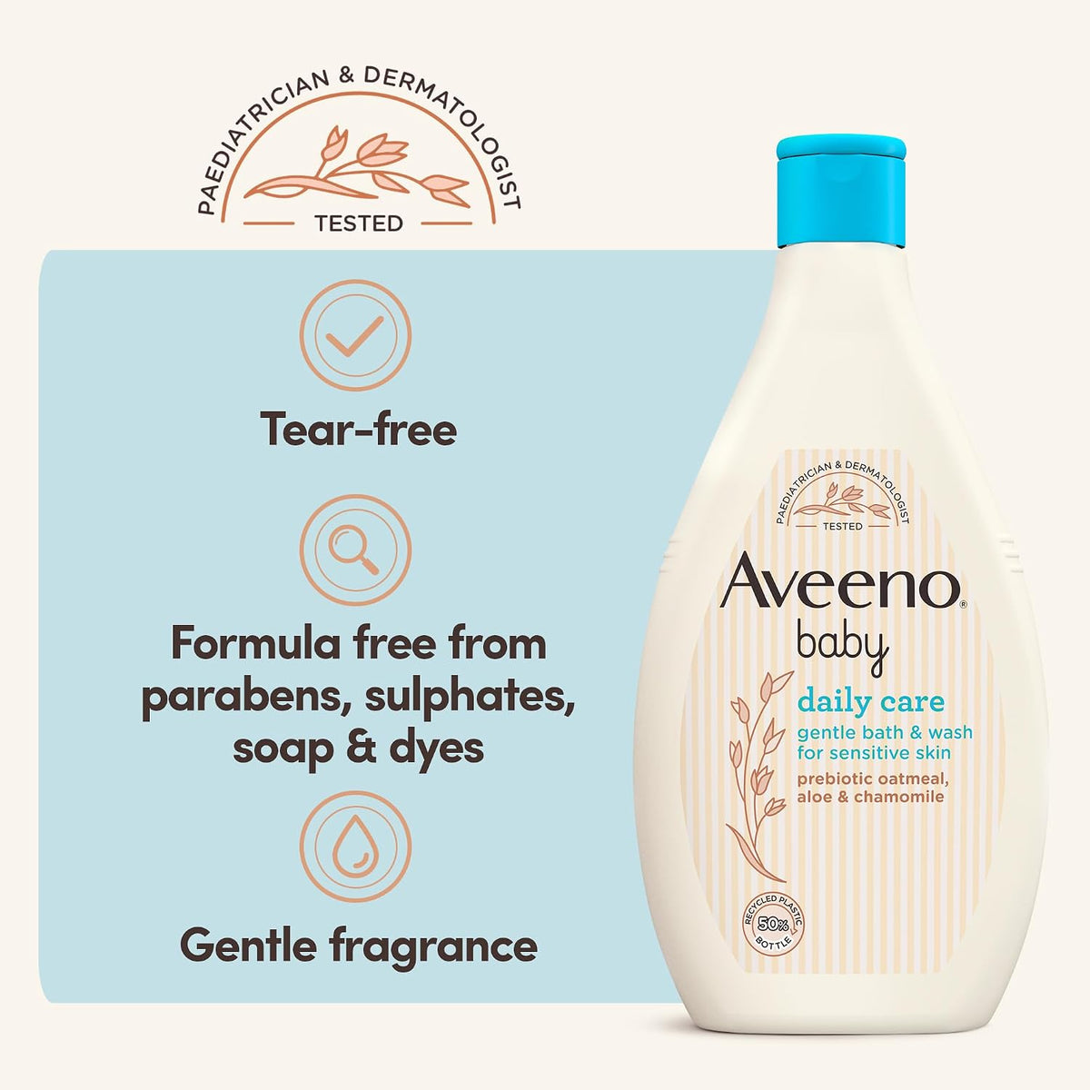 Aveeno Baby Daily Care Gentle Bath & Wash for Sensitive Skin (1 x 400ml)