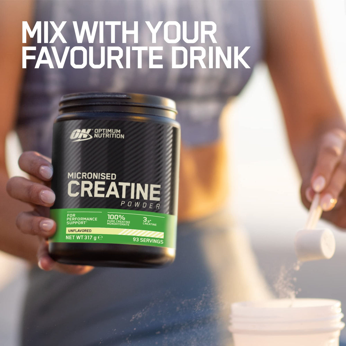 Optimum Nutrition Micronised Creatine Monohydrate Powder, 634g
