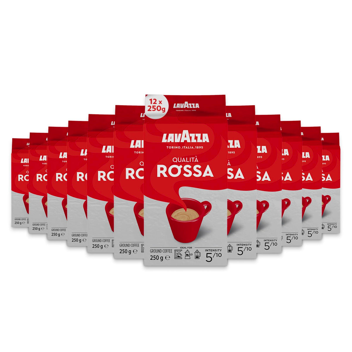 Lavazza Qualità Rossa, Ground Coffee Espresso 500 g (Pack of 2)