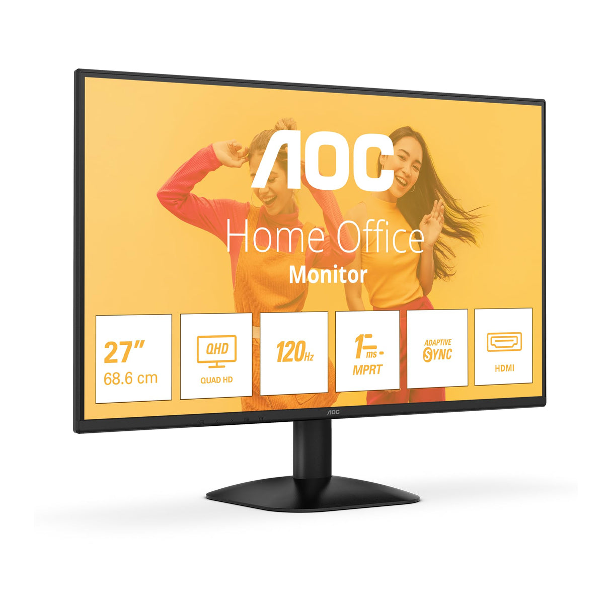 AOC 22B2H - 22 inch FHD Monitor, 75Hz, VA, 7ms Frameless design, Tilt, lowBlue Mode, Flicker Free (1920 x 1080 @ 75Hz, HDMI/VGA)