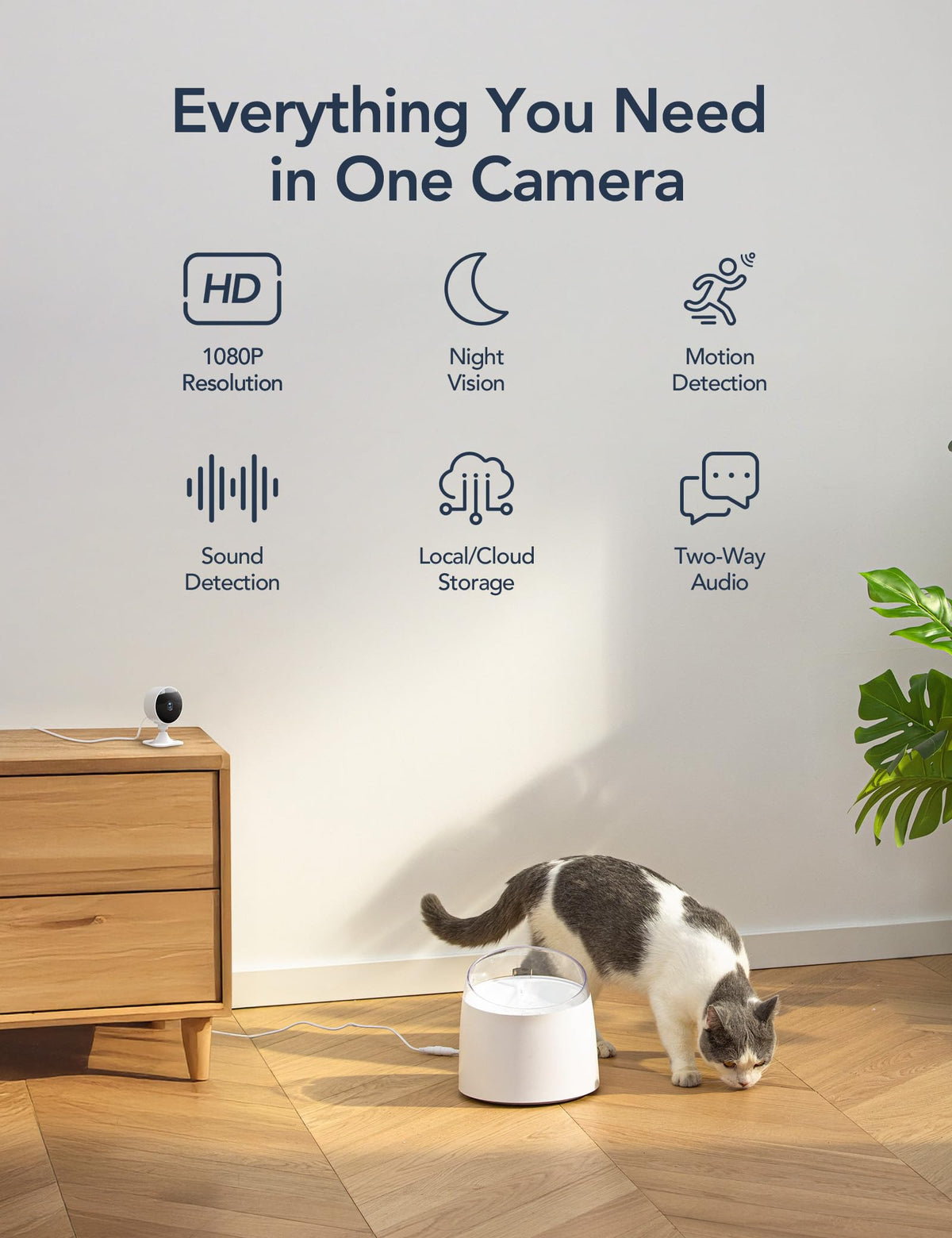 GNCC GC3 2-Pack Indoor Security Camera, 1080P CCTV Cameras for Home/Pet