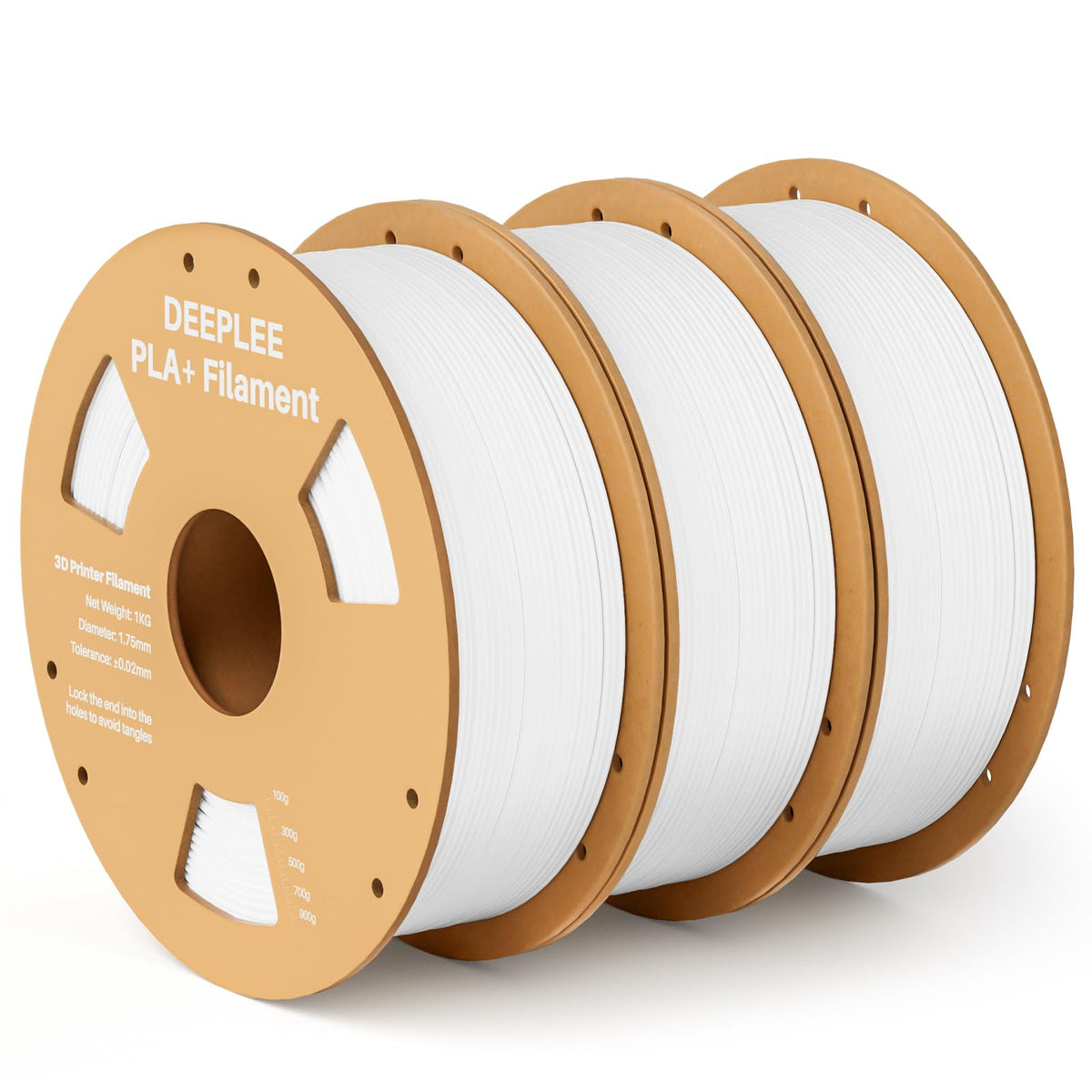 DEEPLEE PLA Plus 1.75mm Filament White 1kg