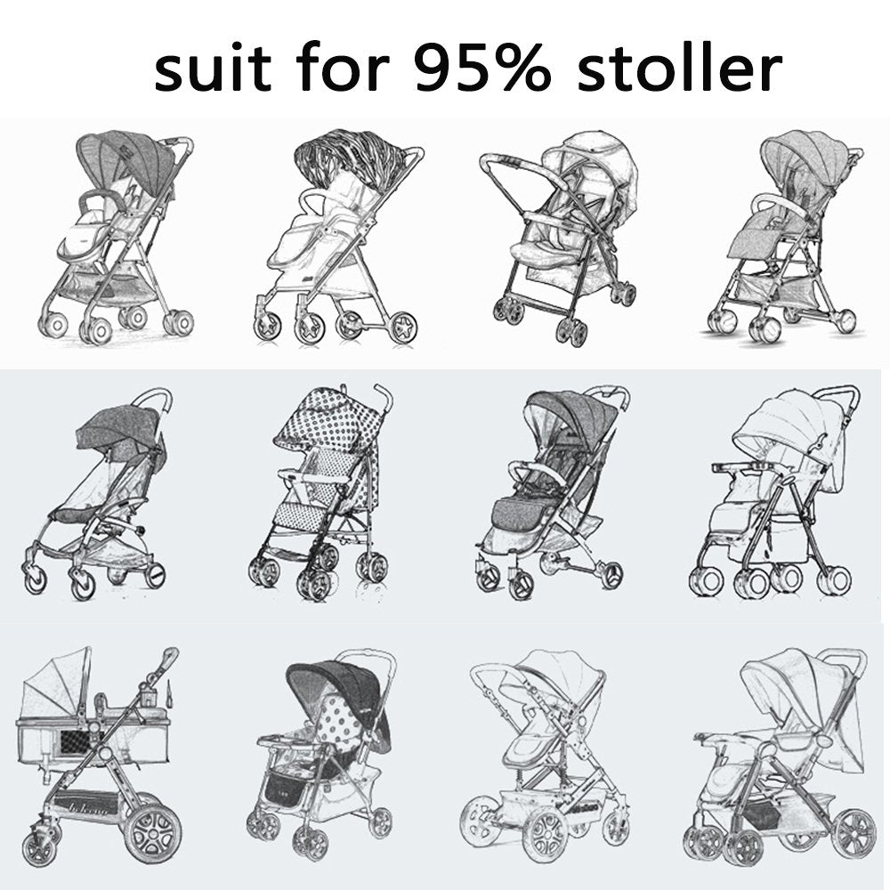 Pram Net, Universal Mosquito Fly Bug Insect Net Protection Cover for Buggy Carrycot Bed Stroller Bassinet Basket Jogger Travel Cot