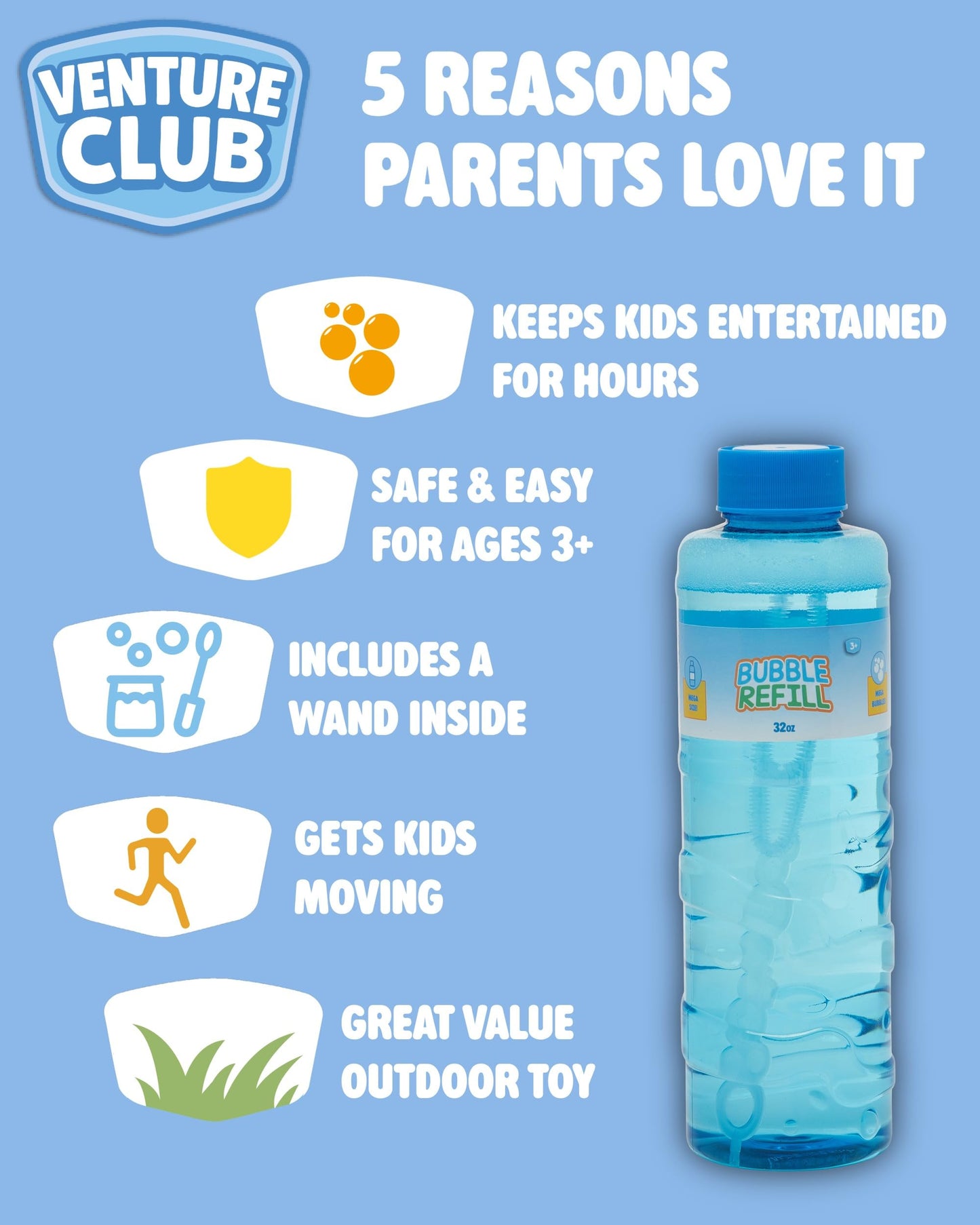 Venture Club Bubble Machine Lantern - Automatic Bubble Maker - Bubbles for Kids & Toddlers, Garden Toys & Games for Outdoor Play, Party & Active Fun - Free Standing, Easy Setup, Children Aged 3+