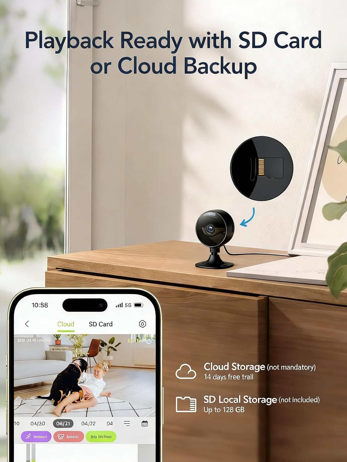 GNCC GC3 2-Pack Indoor Security Camera, 1080P CCTV Cameras for Home/Pet