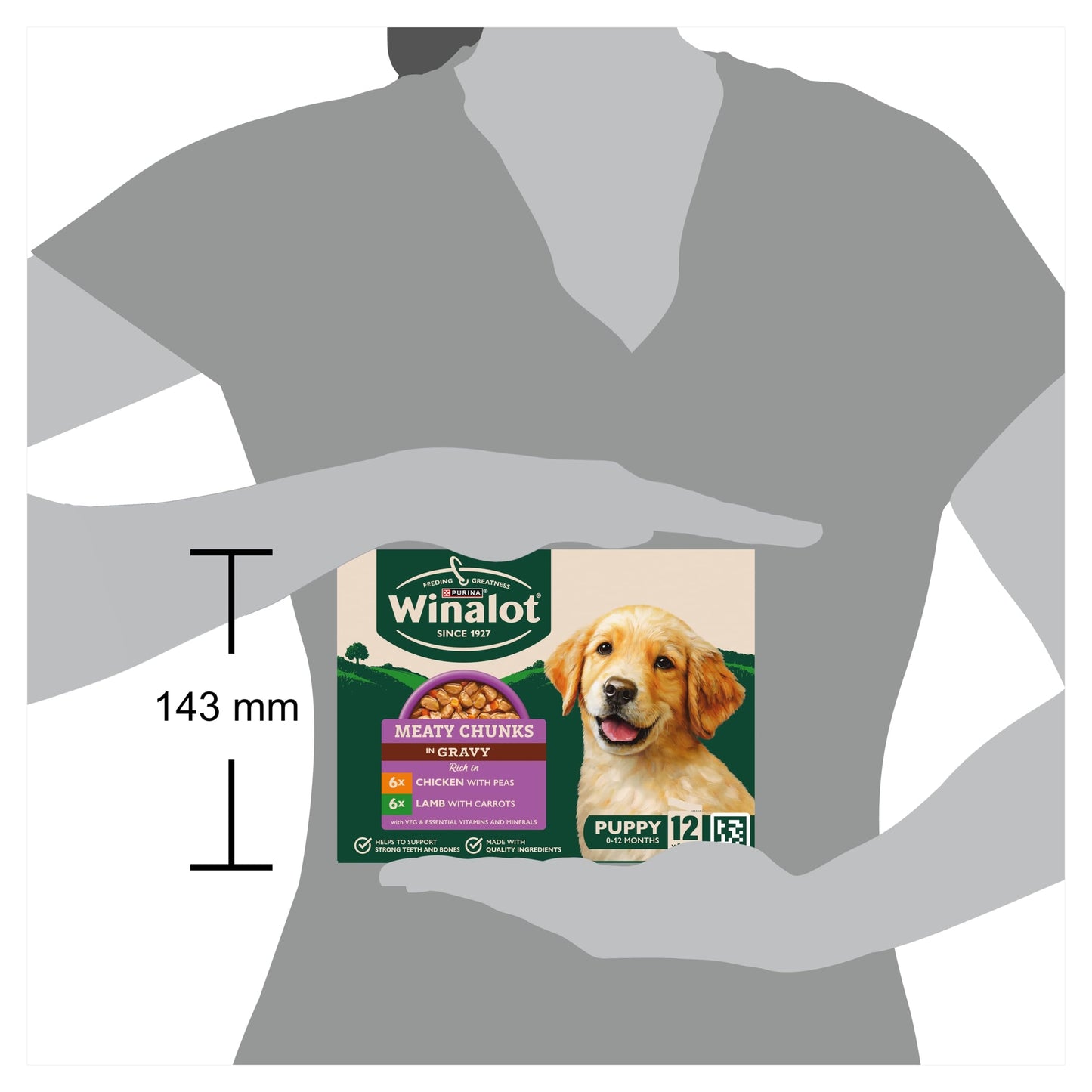 WINALOT Sunday Dinner Mixed in Gravy Wet Dog Food Pouches 40x100g