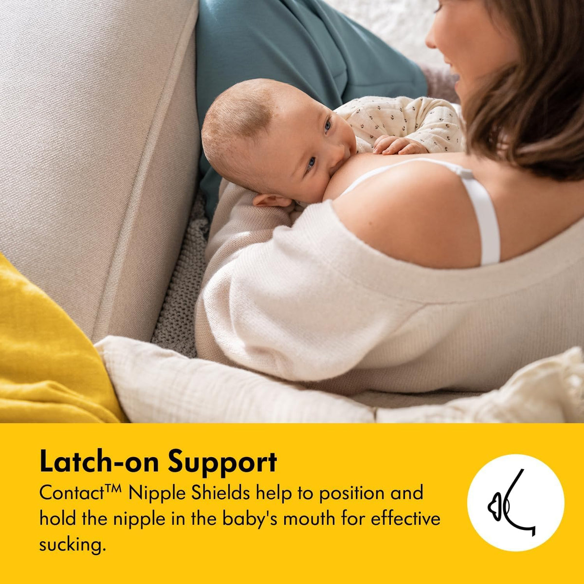Medela Silicone Contact Nipple Shields, Soft Ultra-Thin Design, Made Without BPA, 1 Pack of 2 Shields (16 mm) and Case