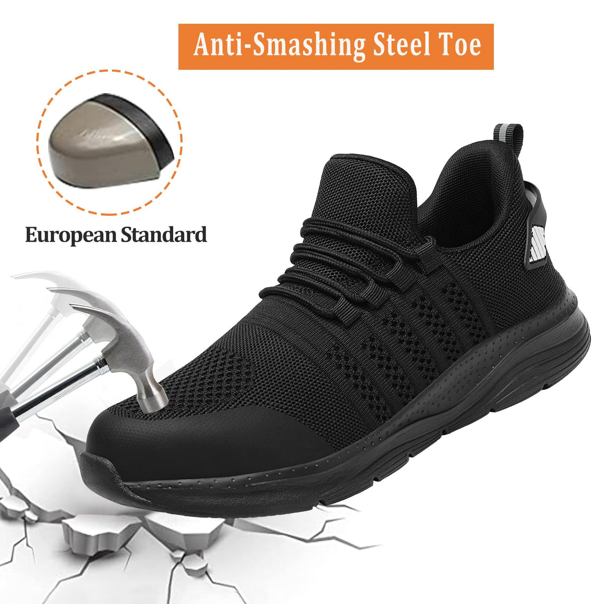 Safety Trainers Men Steel Toe Cap Trainers Work Safety Shoe