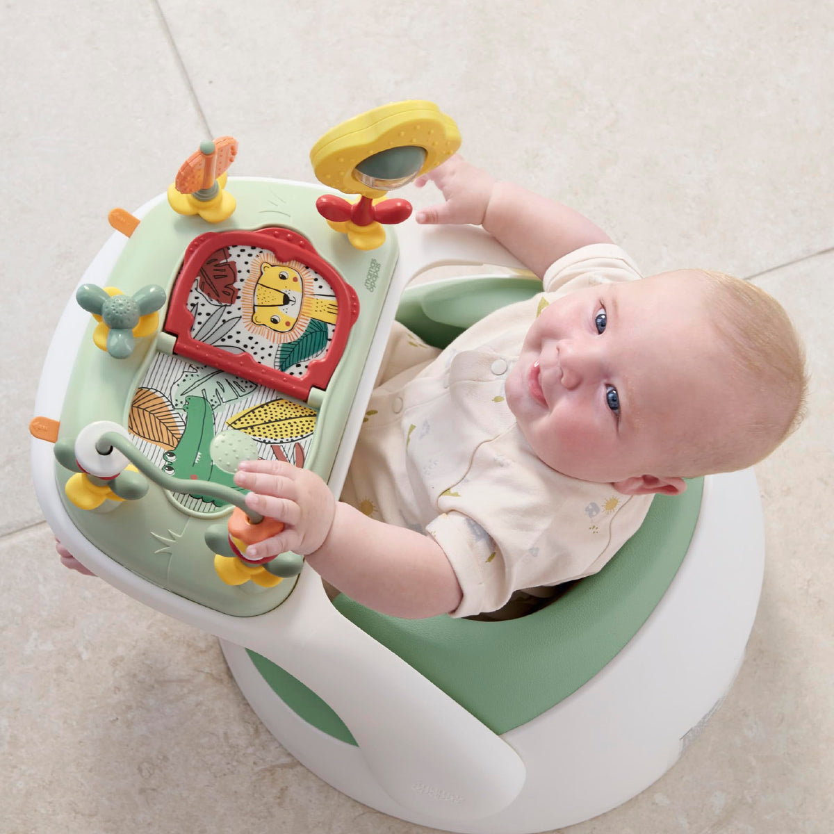 Mamas & Papas Baby Snug Floor Seat and Activity Tray - Blossom (Pink)