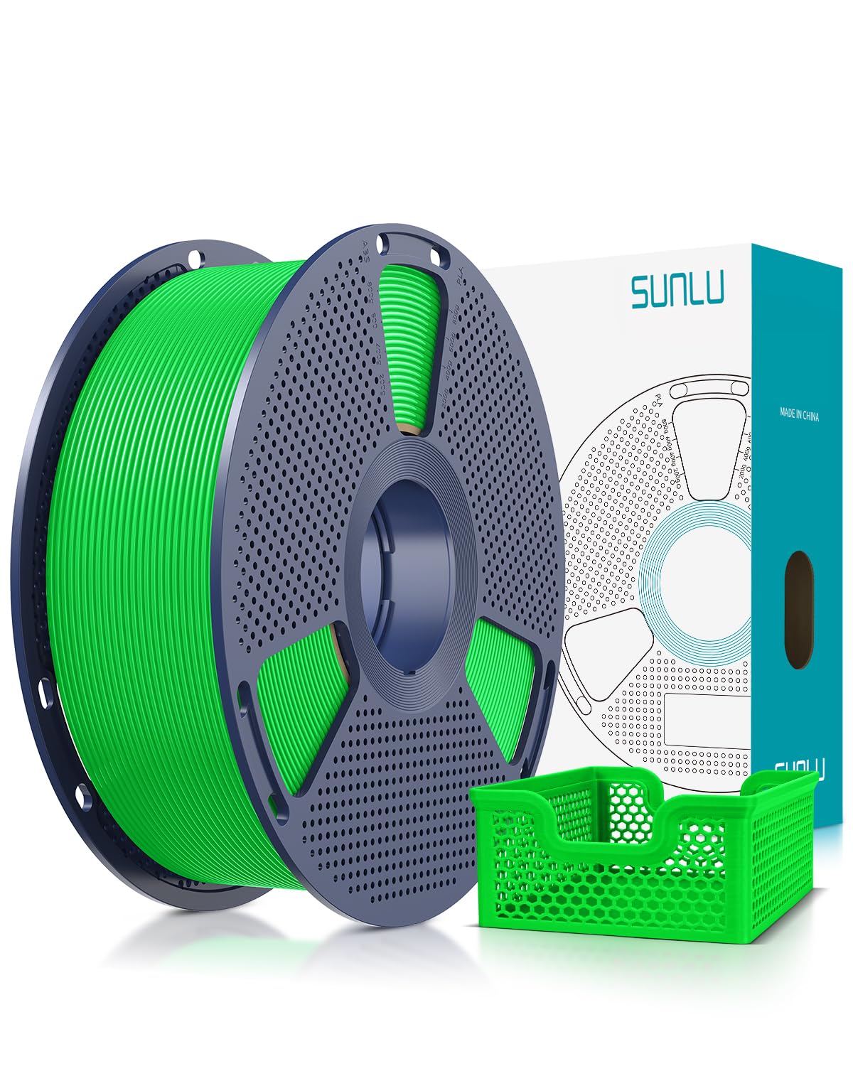 SUNLU Rapid PLA Plus 2.0 Filament Black 1KG, Upgraded PLA+ Filament 1.75mm