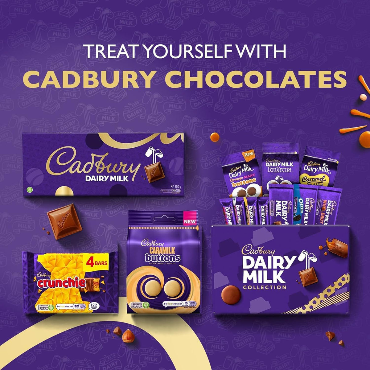 Cadbury Dairy Milk Chocolate Gift Bar, Extra-Large 850 g (Pack of 1)