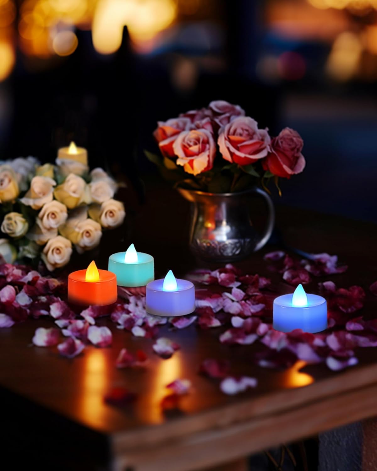 Homemory Led Battery Operated Tea Lights, Fake Electric Flickering Candles