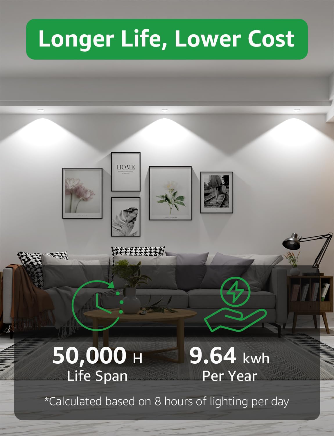 Lepro GU10 LED Bulbs A Rated, Cool White 6500K, 590LM,3.3W (50W Equivalent)