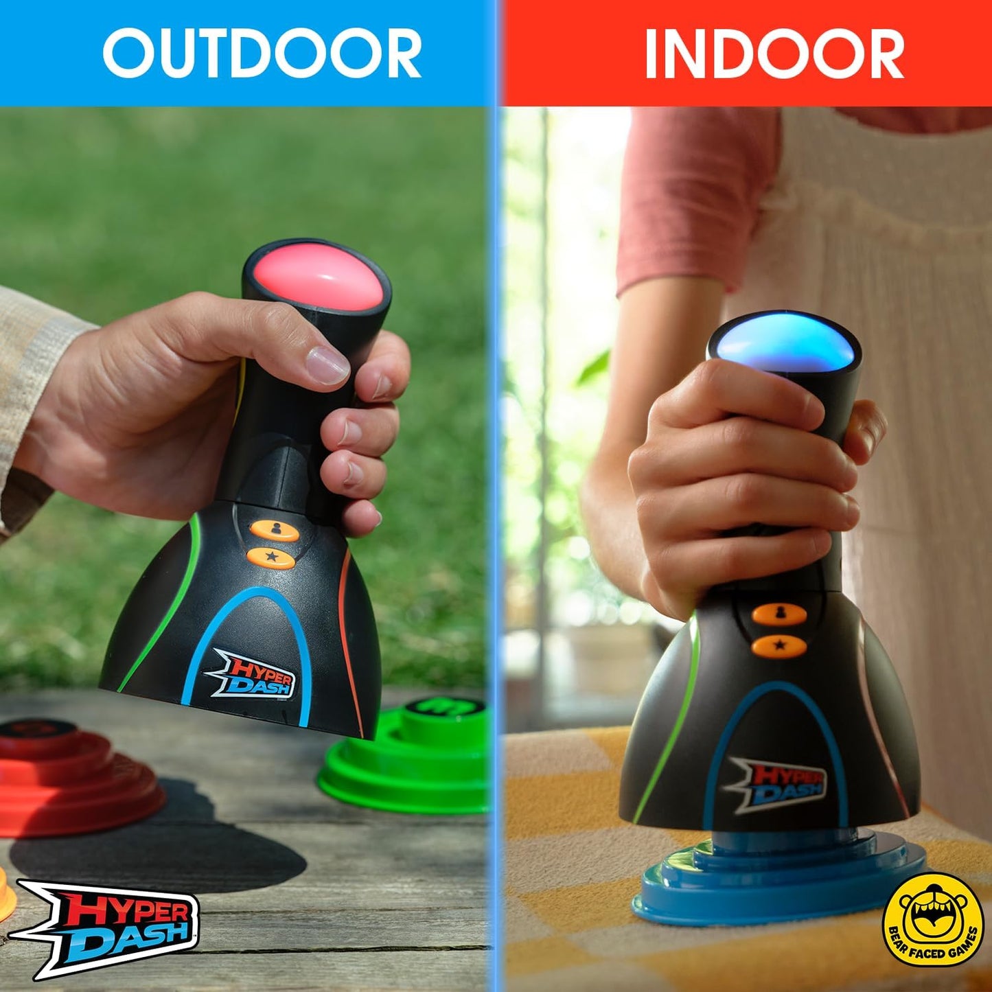 Reaction Game and Fitness in one, combines reaction agility and speed challenges, Indoor & Outdoor use, Age 6+
