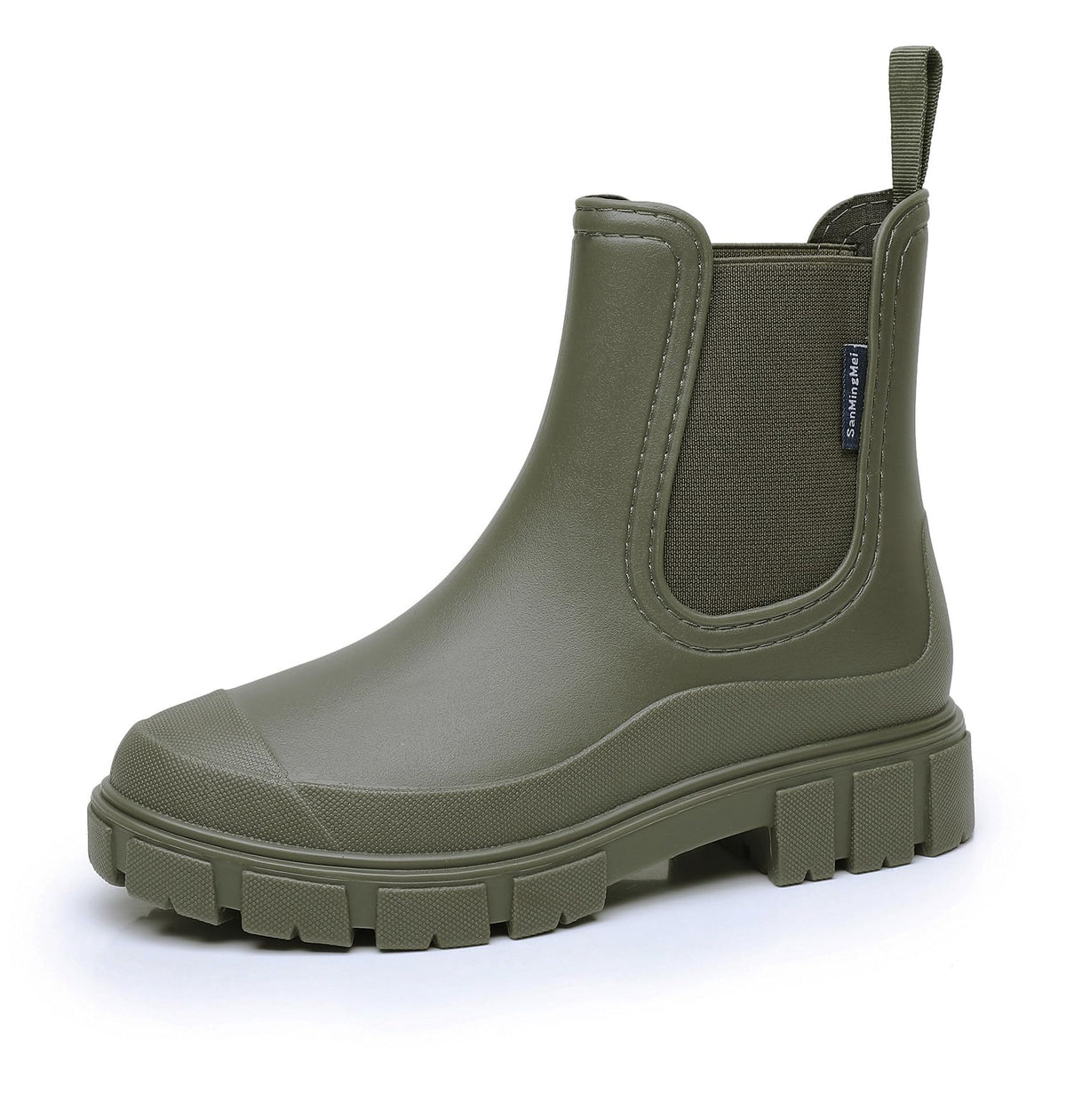 DRECAGE Wellies Boots Women Waterproof Short Chelsea Fashion Ladies Comfortable Rain Boots Outdoors Garden Walking