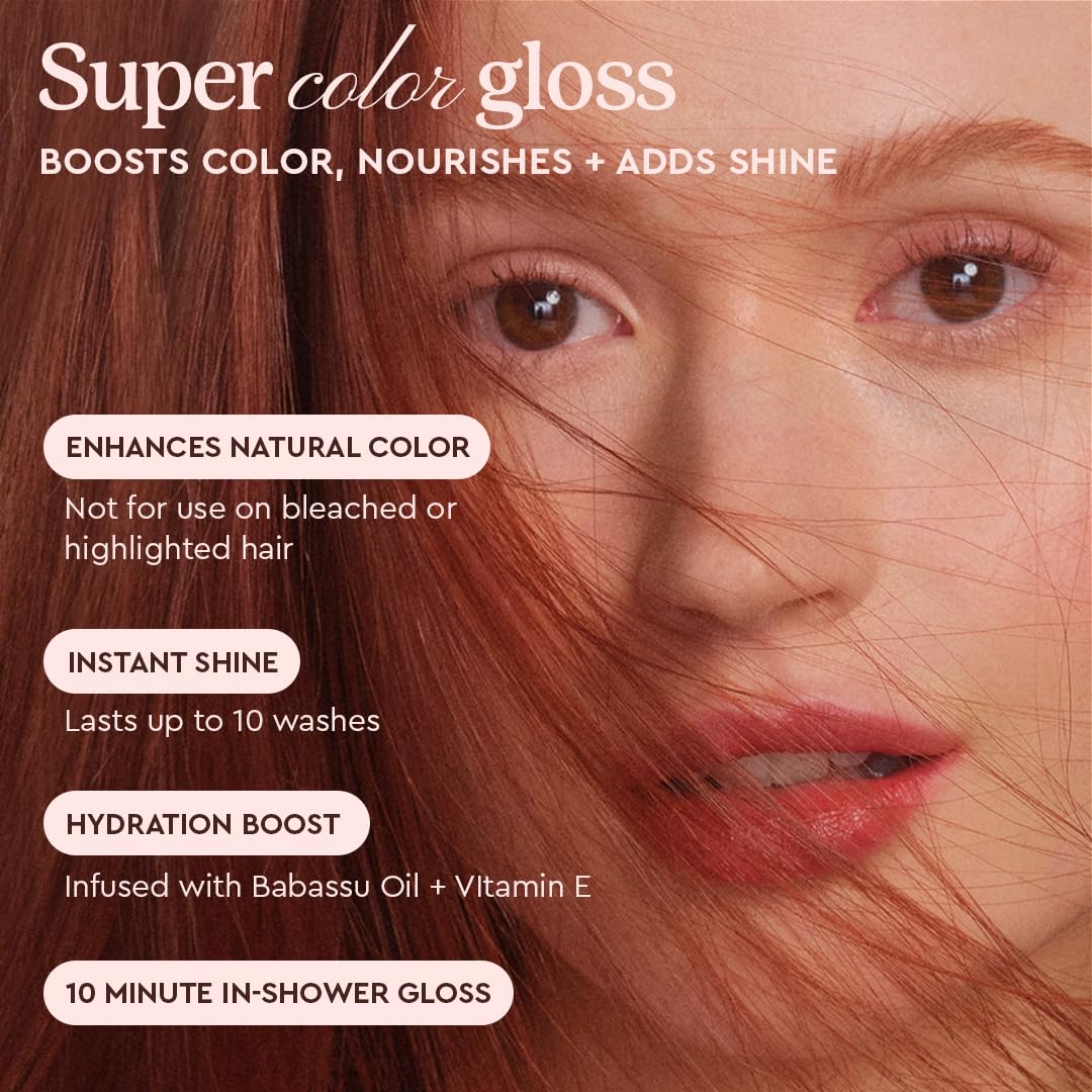 Glaze Supergloss Color Conditioning Gloss – Hydrating Semi-Permanent Colour Hair Gloss & Shine Boost – For Natural, Unbleached Dark Brown Hair – 190ml - Sleek Espresso