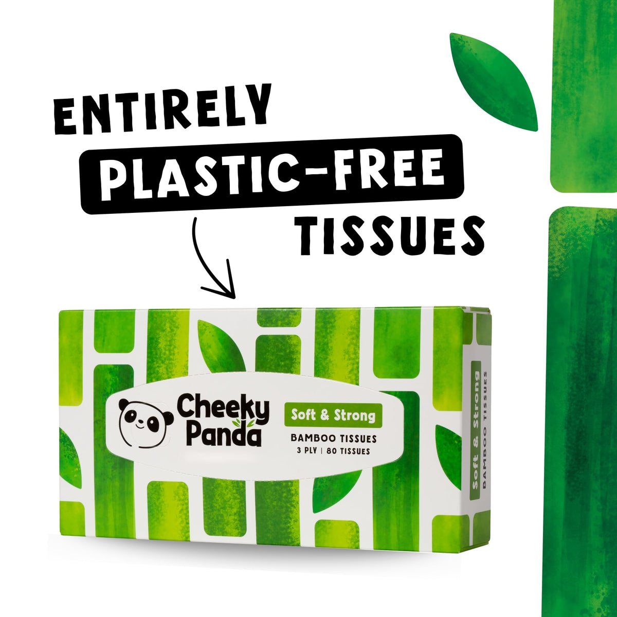 The Cheeky Panda Bamboo Facial Tissues | Sustainable and Silky Soft | Plastic Free