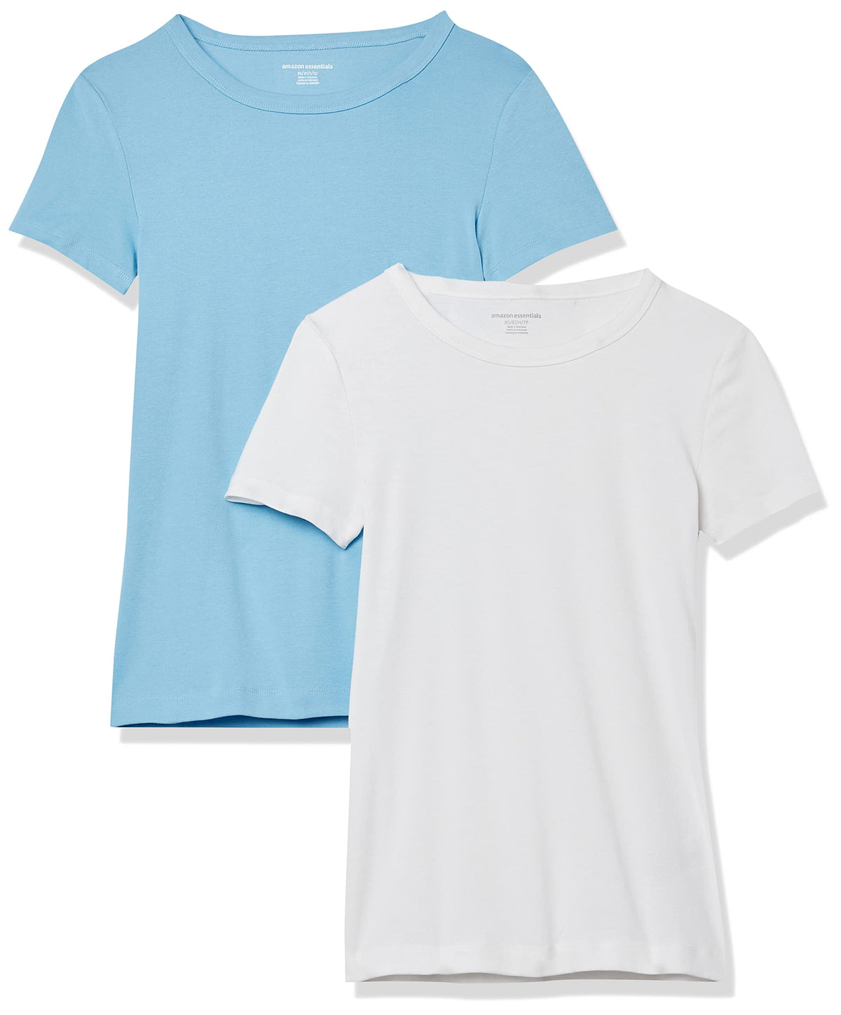 Amazon Essentials Women's Slim-Fit Short-Sleeve Crewneck T-Shirt, Pack of 2