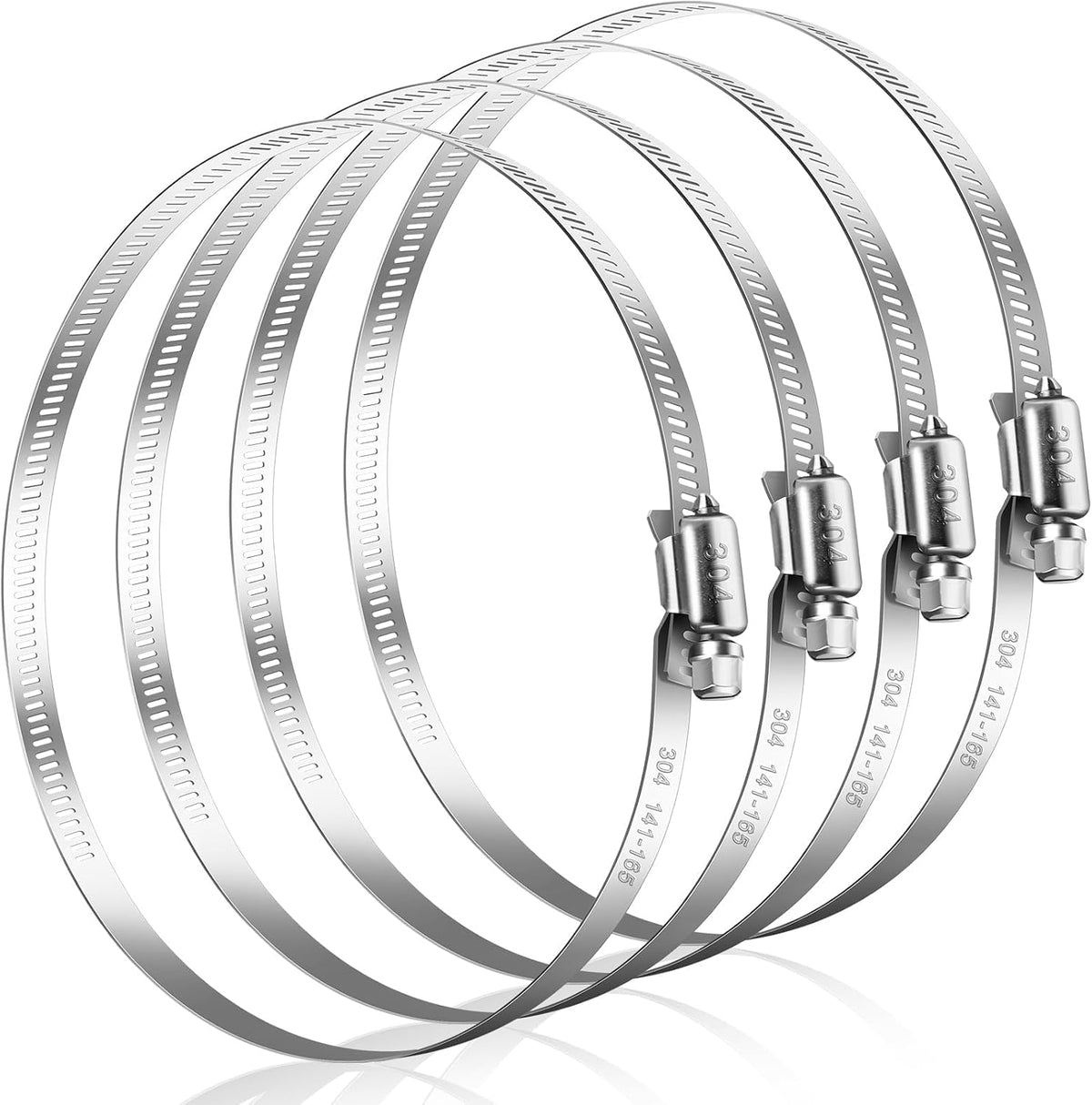 Bolatus Hose Clips 21-38 mm, 12 Pcs Hose Clamp Stainless Steel 304