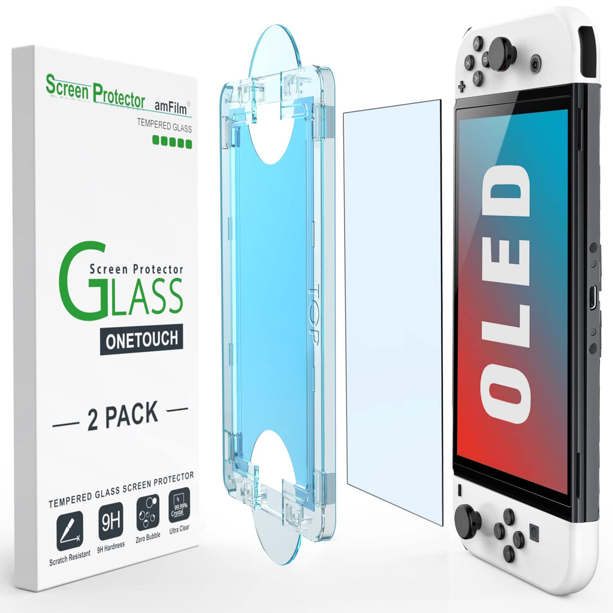 amFilm Auto-Alignment OneTouch for Nintendo Switch 2 Screen Protector 2025