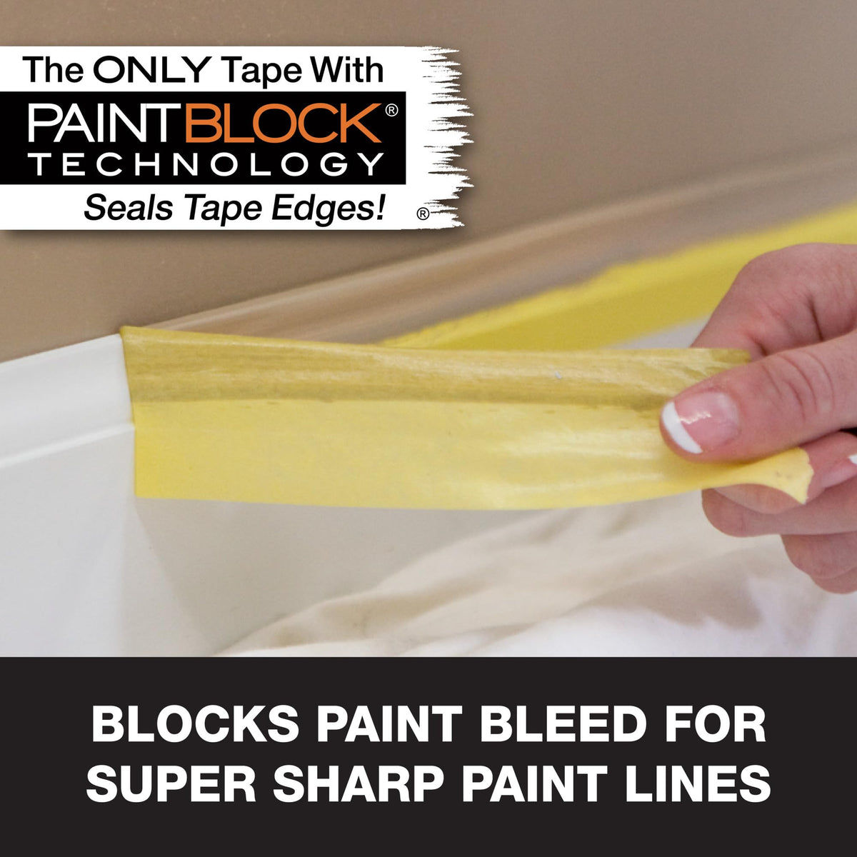Frog Tape Yellow Delicate Surface Painters Masking Tape 24mm x 55m. Indoor painting and decorating for sharp lines and no paint bleed