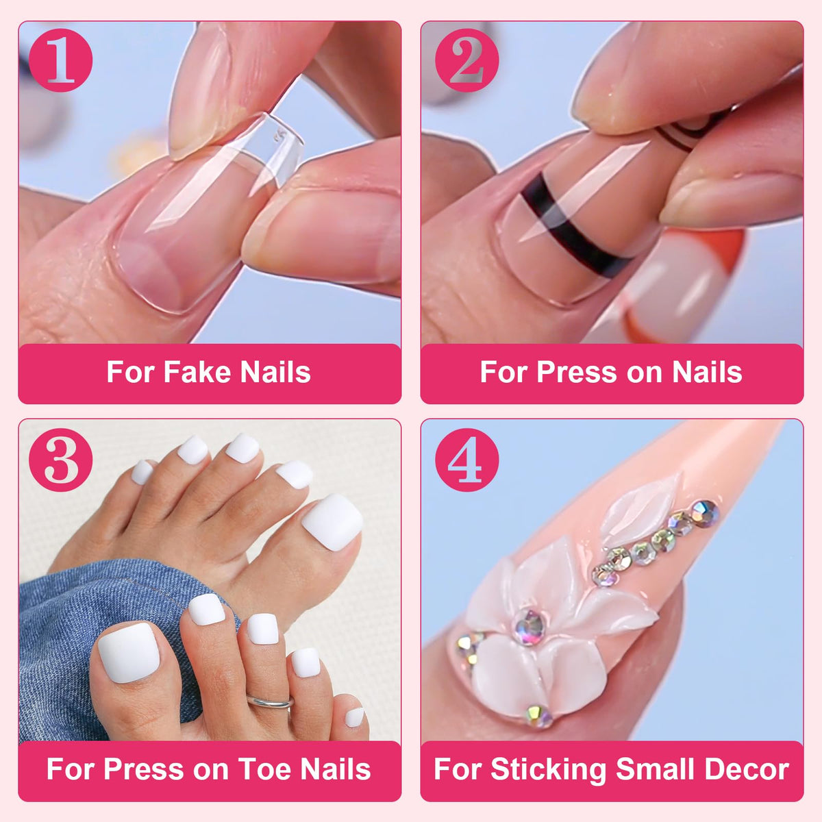Makartt Extra Strong Nail Glue with Brush – 5s Dries Quickly, Long-Lasting Hold, 7ml Acrylic Adhesive for Nail Tips, Fake Nails & Repairs, No Nail Lamp Needed