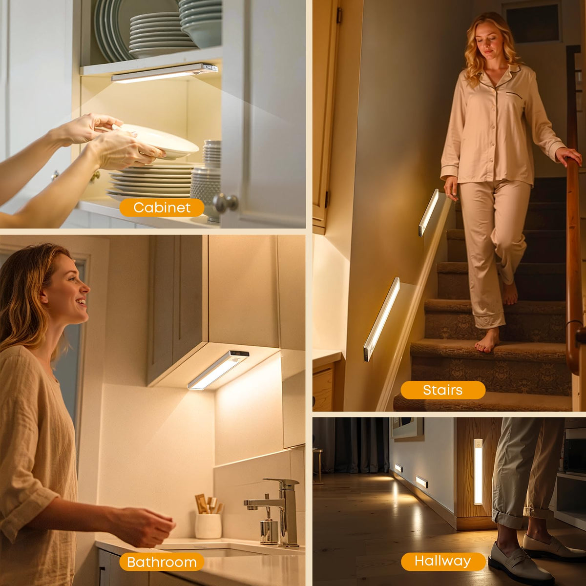 20cm Under Cabinet Kitchen Lights, Motion Sensor Lights Indoor
