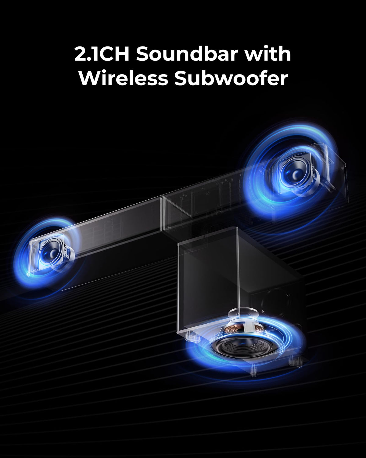 ULTIMEA 9.1ch Surround Sound System with Dolby Atmos, 2 Rear Speaker, 6.5" Wireless Subwoofer, RGB Light, App, Detachable Surround Sound System for Home Theater, Peak Power 470W, HDMI eARC, Apollo S90