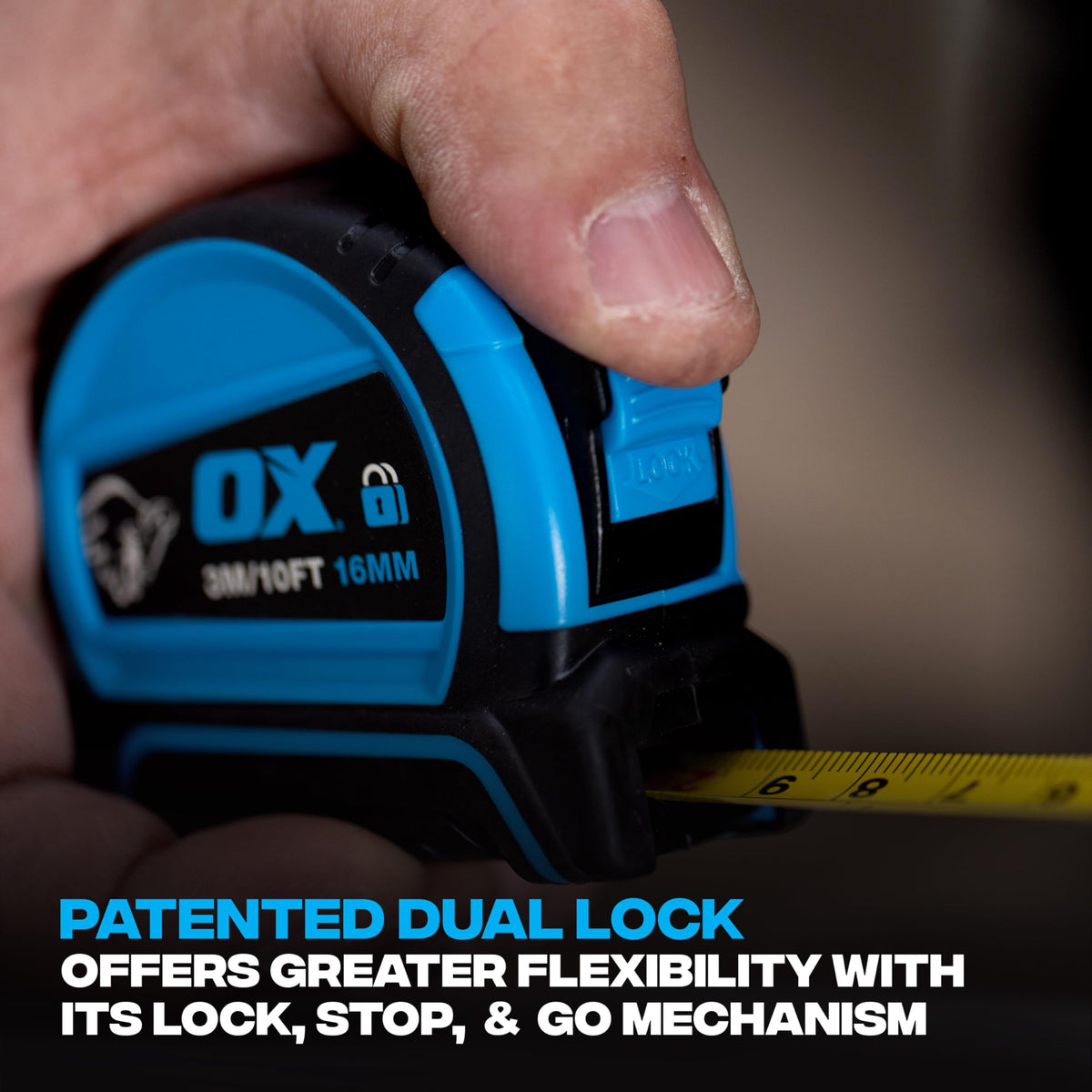 OX Pro Dual Auto Lock Tape Measure Twinpack - 8m, Magnetic End Hook